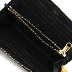 Burberry Long Black Check Wallet Zip Quilted Lola